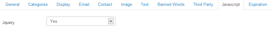 Configuration Javascript