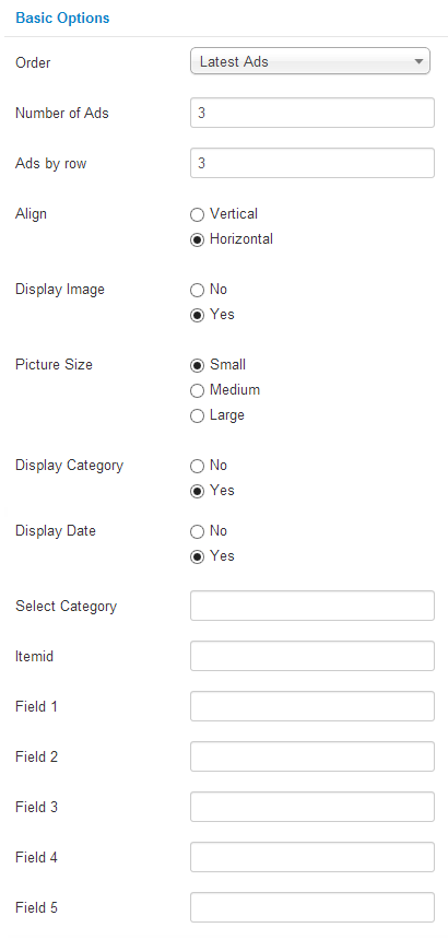 mod_adsmanager_ads Options