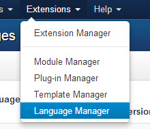 Language Manager Menu